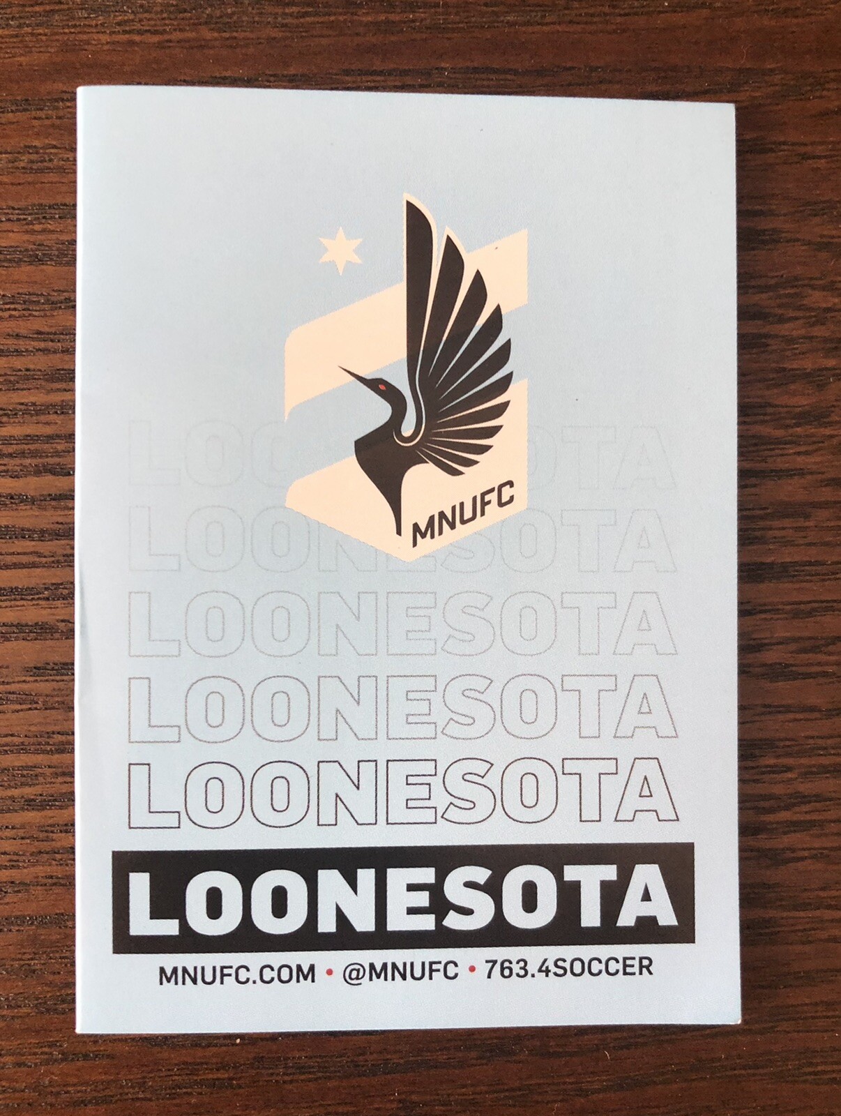 2021 Minnesota United FC (MNUFC) Pocket Schedule. Five Years Major