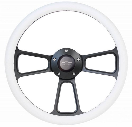 1964-1966 Chevrolet Chevy II and Nova Black & White Steering Wheel Full Kit!