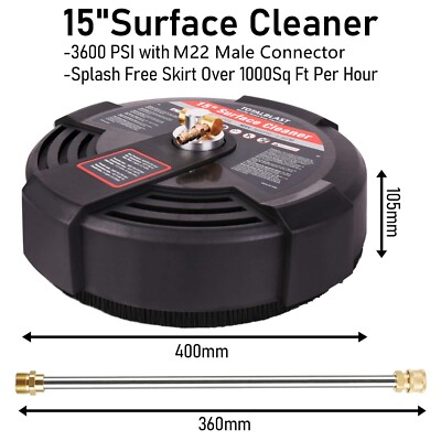 #ad #ad 15quot; Pressure Washer Surface Cleaner Extension Wand M22 1 4quot;Quick Connect 3600PSI $856.99