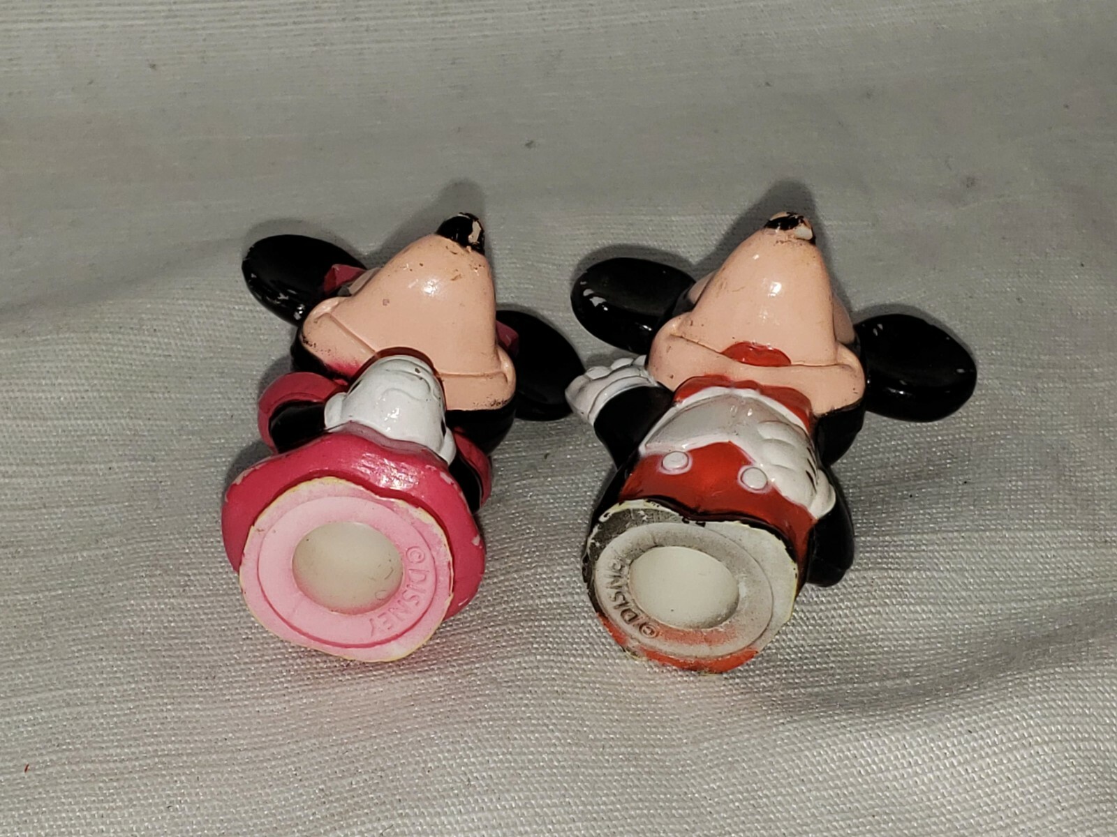 2x Lot: Vintage Mickey & Minnie Cake Toppers / Pencil Toppers 
