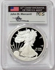 2010 W AMERICAN SILVER EAGLE MERCANTI SIGNED $1 PROOF 1 oz COIN PCGS PF 70 DCAM