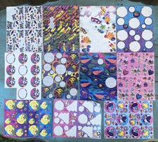 11 Vintage Sticker Sheets Lisa Frank Vintage Stickers Some Complete Incomplete