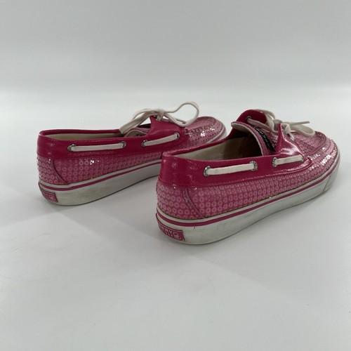 Sperry Top Sider Womens Pink Bahama Sneaker Sequin 8 M Low Top Boat Shoe Preppy - Picture 7 of 15