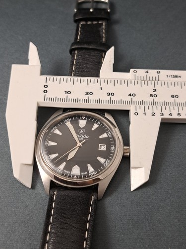NIVADA 1926 Herren Quarzuhr schwarzes Zifferblatt RONDA Muvement 1 JWLS Swiss Vintage EX - Bild 14 von 17