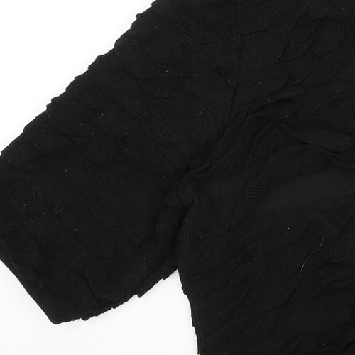 Per Una Womens Black Mock Neck Polyester Blend Wrap Jumper Size 16 - 第 11/12 張圖片