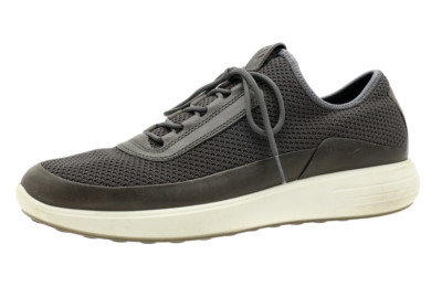 ECCO Z3460 Mens Grey Nubuck Soft 7 Runner Summer Sneaker Size US 10