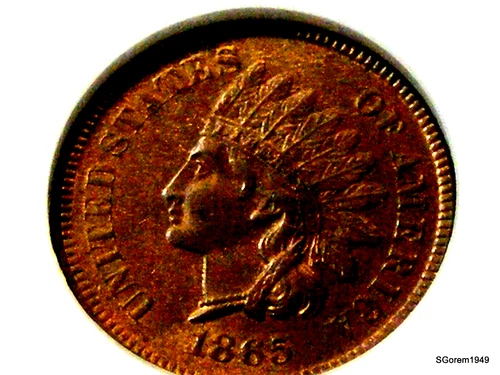 1865 INDIAN HEAD CENT * PLAIN 5 * NGC MS 64 RB * GREYSHEET @ $400 * NGC @ $625