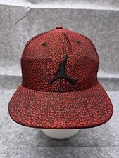 Jumpman Jordan Hat Cap Snap Back Youth One Size Red Black Polyester Skate