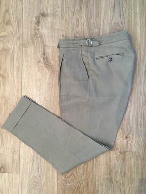 Natalino Single Pleat Bundfaltenhose Beige Leinen/Linen Trouser