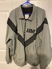 US Army PT Physical Fitness IPFU Uniform Jacket Gray Size LARGE-REG SEE PICTURES