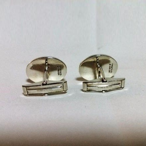 Tiffany & Co. Silver 925 Oval-Shape Cufflinks [VG Condition