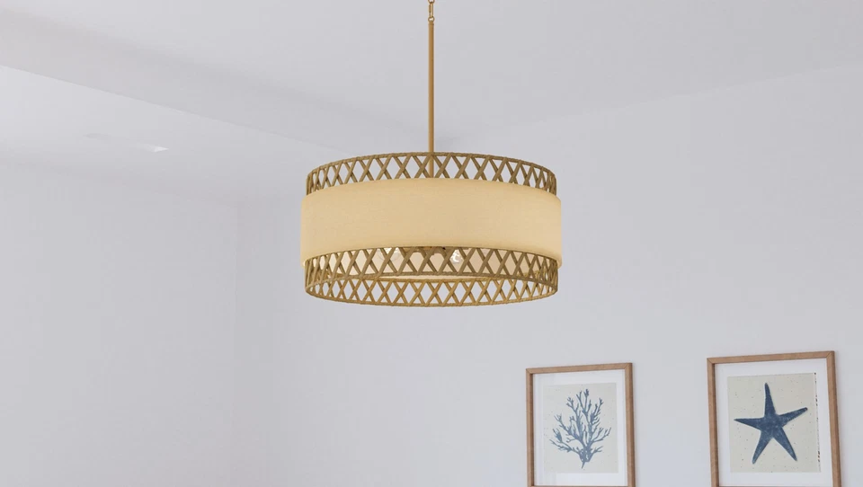 Colgante Quoizel KAT2824 Kate 5 Luces 24"W - Dorado Foto 2 de 4