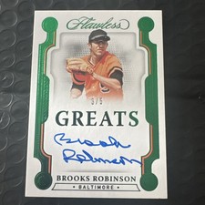 2022 Flawless Brooks Robinson Greats Autograph Emerald# 3/5  Orioles RARE!