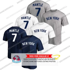 New York Yankees Mickey Mantel #7 Name & Number T Shirt