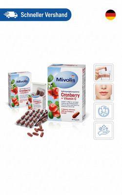 Mivolis Cranberry + Vitamin C Kapseln, 60 St, 68 g
