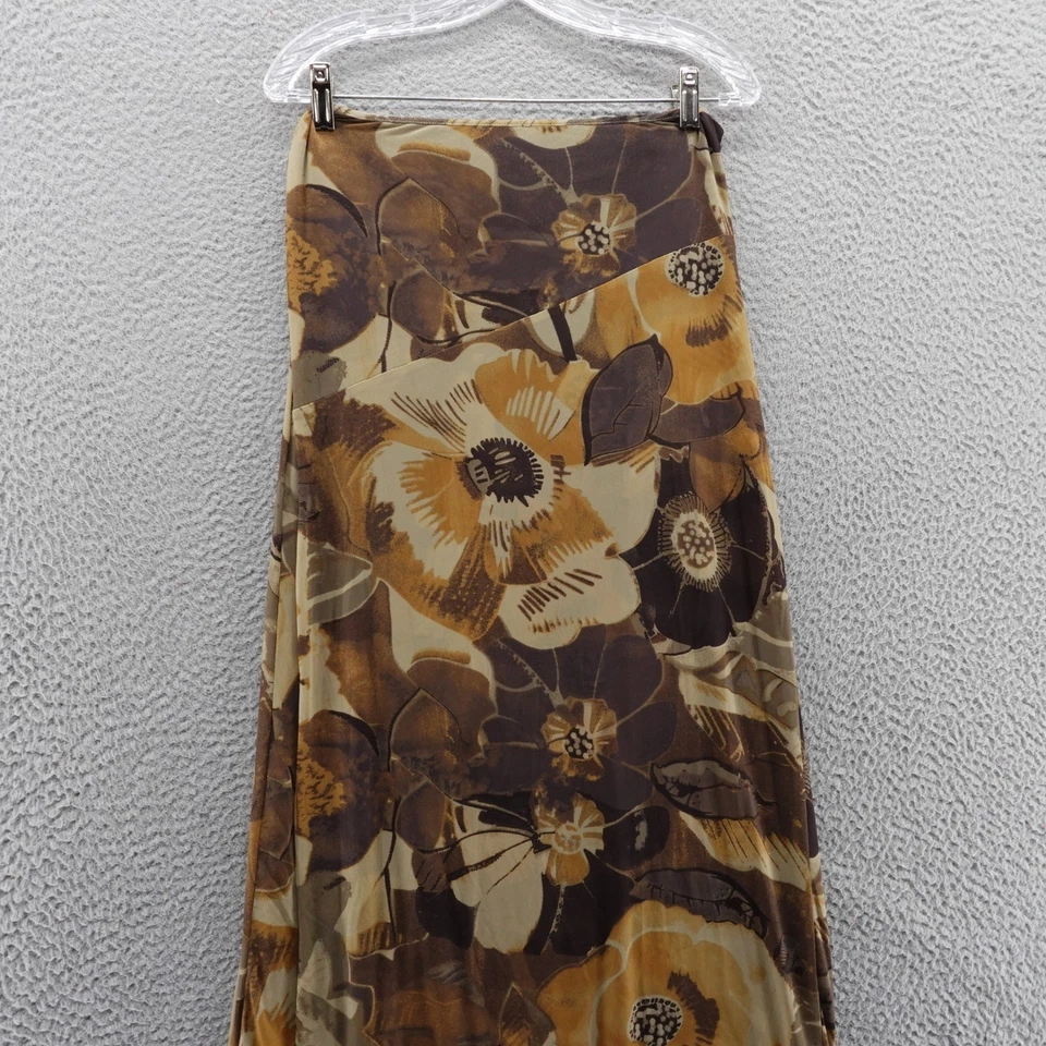 Maxi Falda Envolvente Free People Verde Marrón Estampado Floral Malla Talla Mediana NUEVA Foto 3 de 4