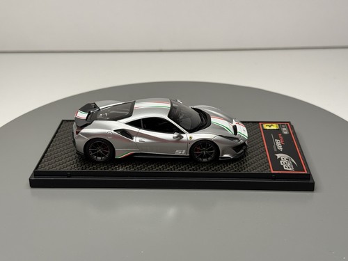 BBR 1/43 BBRC216D Ferrari 488 Pista Piloti Ferrari Argento (CALSITO PREMIUM MR - Foto 6 di 10