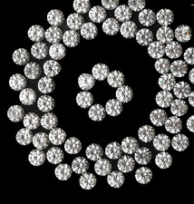 25 Pcs Lot Certified 5 MM Natural White Sapphire Fine Round Cut Loose Gemstone