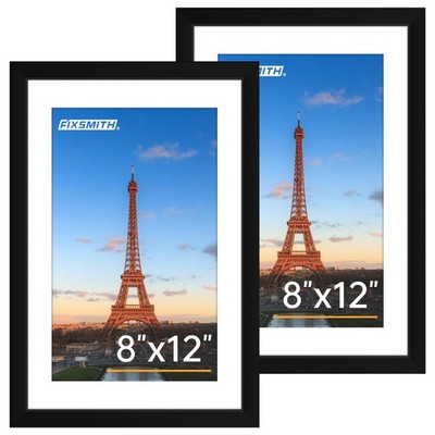 FIXSMITH 8x12 Picture Frame Set of 2, Photo Frame with HD Plexiglass, Display...