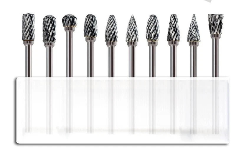 10 piezas taladros de pulido de laboratorio dental fresas de carburo de acero de tungsteno rebabas 2,35 mm Foto 2 de 4