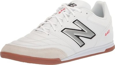 New Balance Men's 442 V2 Team IN Soccer Shoe White/Black Size 13
