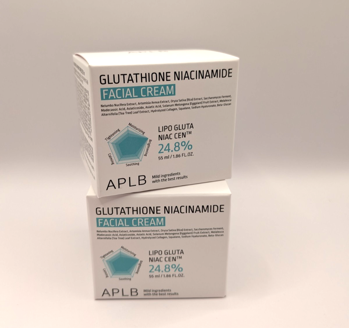 x2 [APLB] GLUTATHIONE NIACINAMIDE FACIAL CREAM 55ML - Twin Pack
