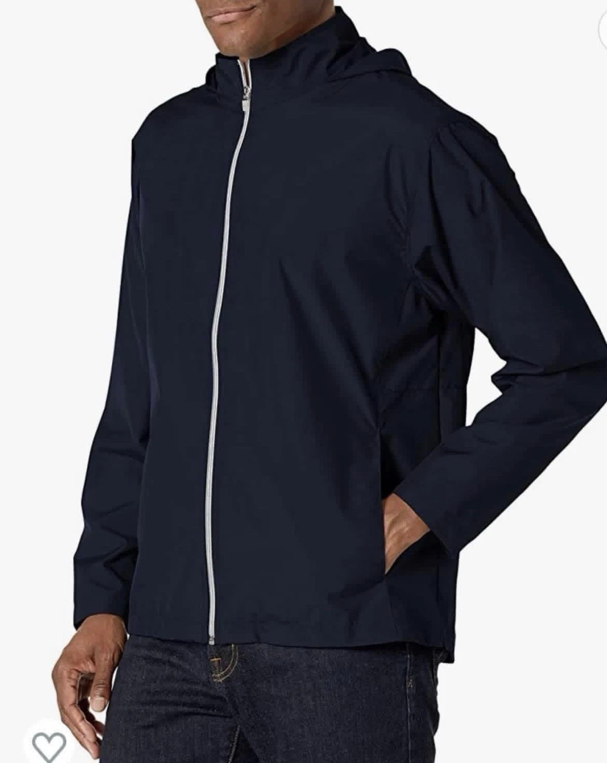 Charles River Windbreaker Jacket Men’s Med Pack & Go ZipS Hooded Pullover Blue