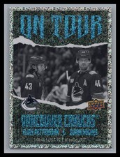 2024-25 Upper Deck #OT-26 Elias Pettersson Quinn Hughes On Tour Speckle Canucks