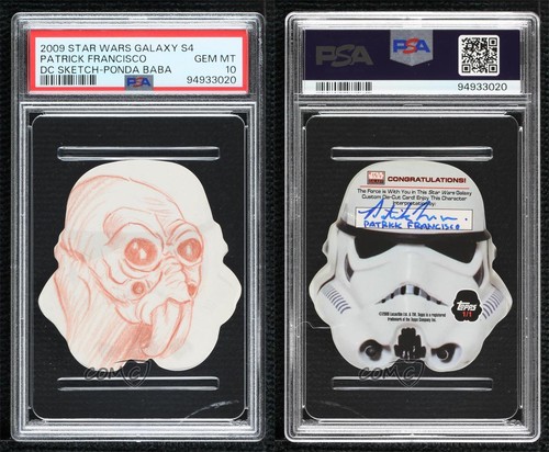2009 Star Wars Galaxy Series 4 1/1 Patrick Francisco PSA 10 Auto Sketch i1f - Picture 3 of 3
