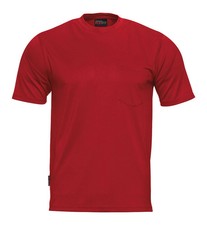 Mens Aramark FlexFit Red Shirt With Pocket 1X...