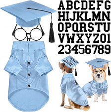 5 Pcs Dog Graduation Costume Set Include 2026 Pet Graduation Gown with Stole ...