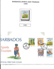 Edición de golf Barbados 1994 sin montar como nuevo + Sports FDC