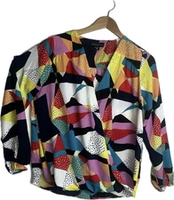 Womens Simply Styled by Sears Colorful Abstract Print L Shirt