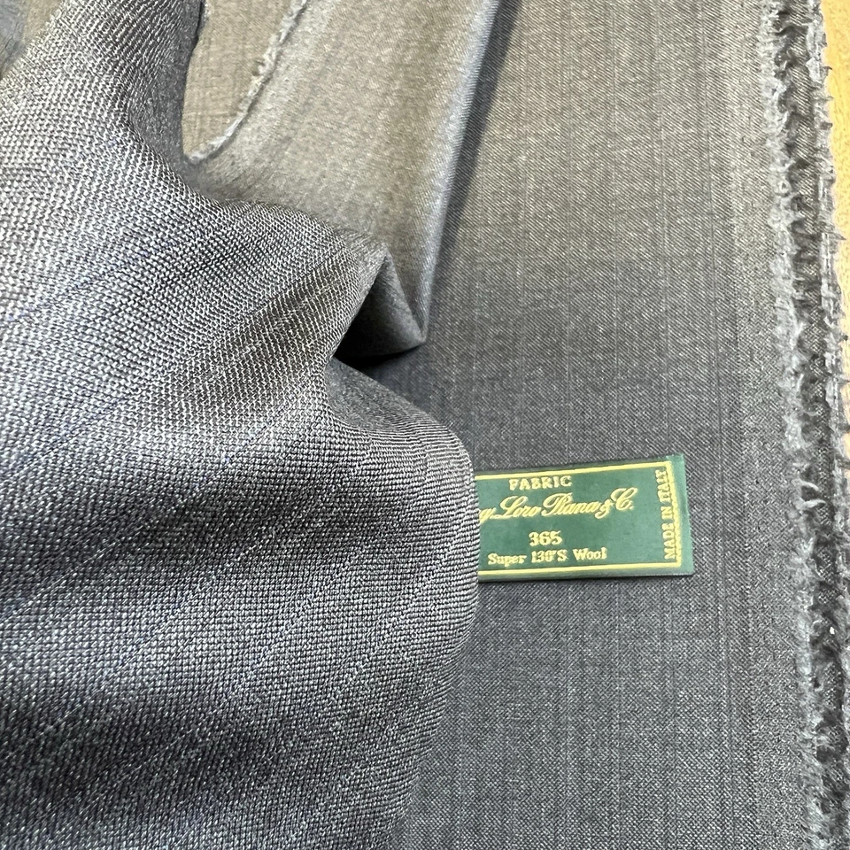 Loro Piana 365 Suiting Fabric 3.0m - Super 130'S Wool - Blue-Grey Shadow Stripe - Image 4 of 4