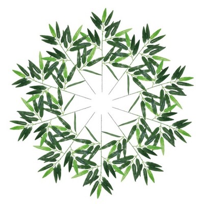 100 Pcs Künstliche Bambusblätter Bambuspflanzen Gefälschte Grüne Realistische