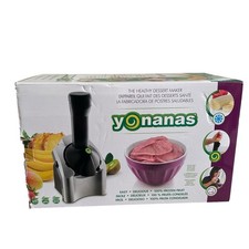 Yonanas Frozen Dessert Maker Machine + Recipe Book Unused Dairy Free Vegan Fruit