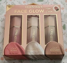 Ellen Tracy FACE GLOW TRIO - Liquid Blush,  Liquid Highlighter & Liquid Bronzer 