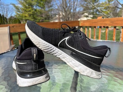 Nike React Infinity Run Flyknit 2 Shoes Mens 11.5 Black Sneakers
