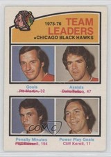 1976-77 O-Pee-Chee Team Leaders Pit Martin Dale Tallon Phil Russell #382 t4m