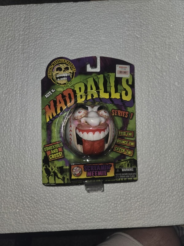 MADBALLS SCREAMIN' MEEMIE Mad Balls MadBall S1 Retired GROSS Basic Fun Baseball