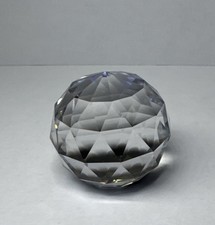 Swarovski Crystal Round Prismatic Paperweight Rainbow Facet