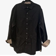 Mens Robert graham size 2XL Highland Jacquard Black Motif Classic Shirt