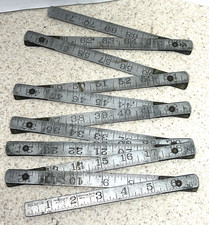 Vintage Lufkin Rule Co No. 1206 Aluminum Folding Ruler, 72". Free Shipping