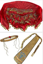 Halloween Belly Dancer Queen of the Nile Cosplay Role Play Theater Costume 3 Pc