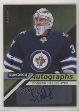 2020 Upper Deck Synergy Black Achievements 5/10 Connor Hellebuyck #A-HE Auto 2d8