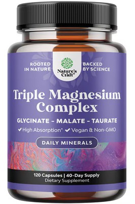 Worldwide 2 X Nature's Craft Triple Magnesium Complex Daily Minerals -- 120 Ca
