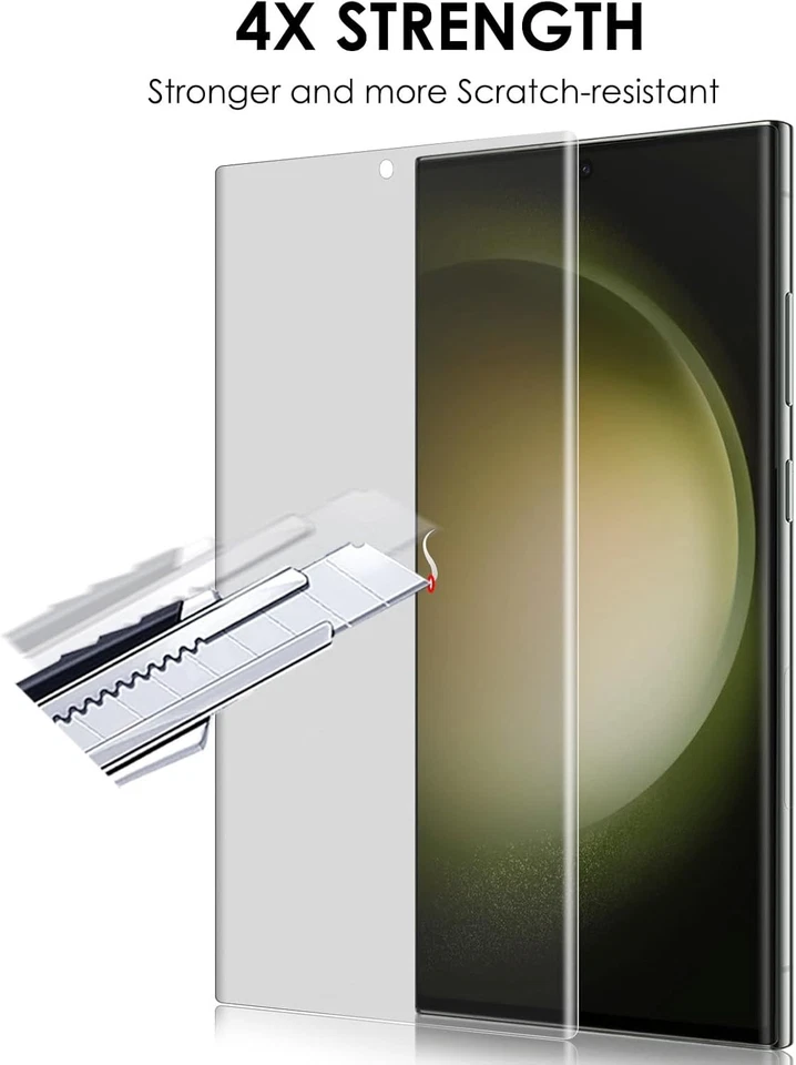 [2 Pack]Galaxy S23 Ultra matte screen protector, UV liquid full screen adhesive - image 3 of 4