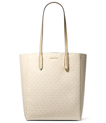 New Michael Kors Vincent Large Signature Logo Tote Bag with Coin