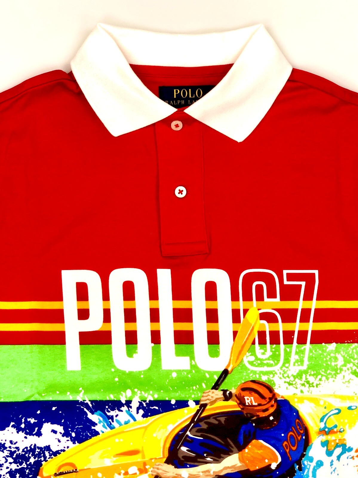 NWT POLO RALPH LAUREN KAYAK EXPEDITION POLO 67 PRINT GRAPHIC WATER nwt-polo-ralph-lauren-kayak-expedition-polo-67-print-graphic-water