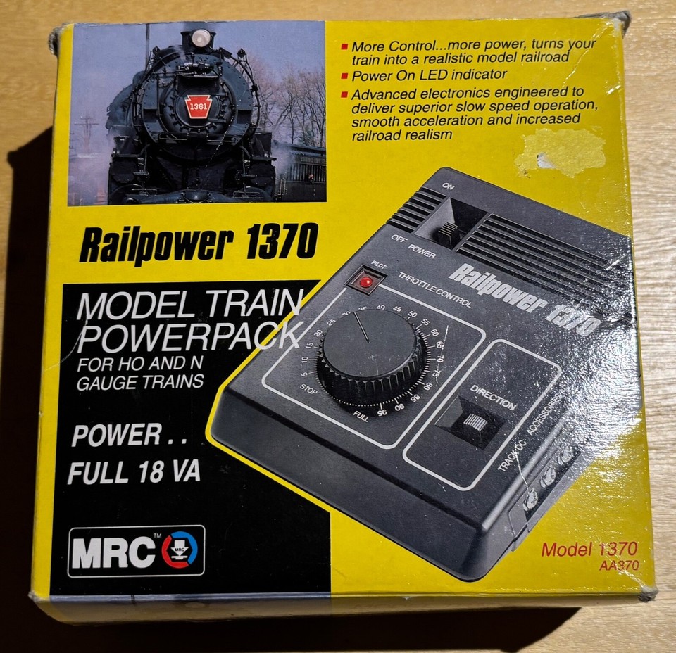 Railpower 1370 Model Train Power Pack (18 VA) MRC AA370 HO/N Scale Free ship eBay